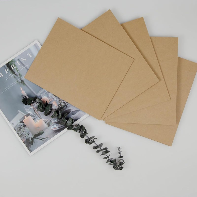 HESESOH 50 Pack Brown Corrugated Cardboard Sheets 8"L x 10"W, Flat Kraft Sheet for DIY Glass Divider Kits and Crafts Supplies - Image 5